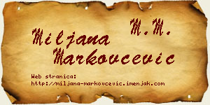 Miljana Markovčević vizit kartica